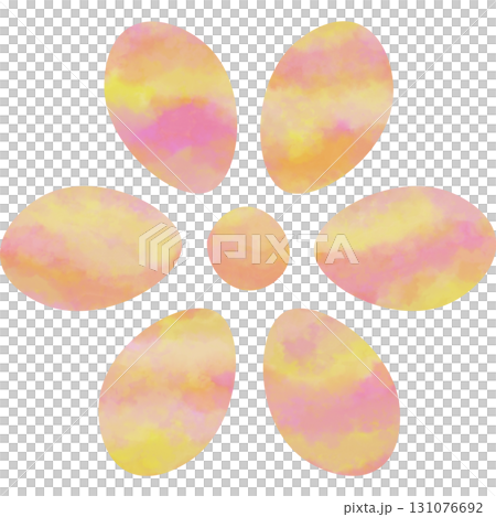 綺麗な水彩模様の花のアイコンのイメージのイラスト 綺麗な水彩模様の花のアイコンのイメージのイラスト 131076692
