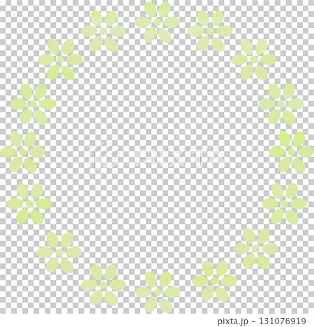 綺麗な水彩模様の花のリースのアイコンのイメージのイラスト 131076919