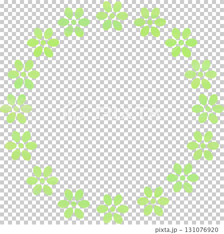 綺麗な水彩模様の花のリースのアイコンのイメージのイラスト 131076920