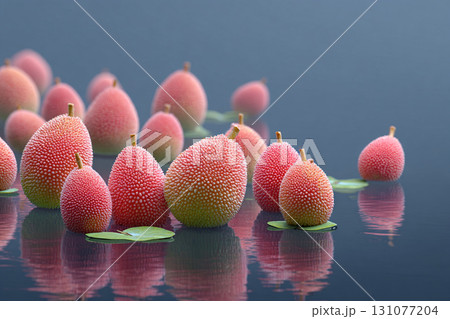 Thai style wallpaper, Mangrove roots stretch infinitely in surreal fractal pattern illuminated by blue and pink light, creating mysterious and enchanting tropical forest atmosphere 131077204