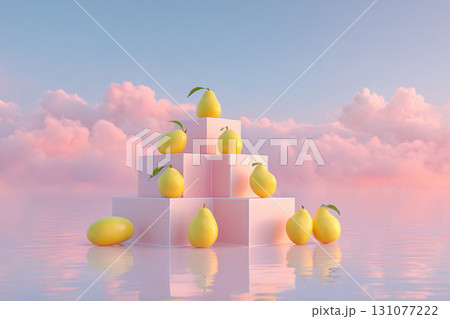 Thai style wallpaper, Mangrove roots stretch infinitely in surreal fractal pattern illuminated by blue and pink light, creating mysterious and enchanting tropical forest atmosphere 131077222