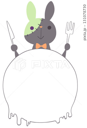 Halloween：兎のフレーム素材 131078730