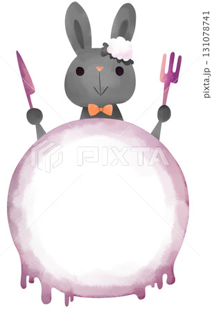 Halloween:兎のフレーム素材 Halloween:兎のフレーム素材 131078741