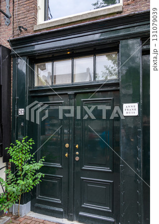 The Anne Frank House museum dedicated to Jewish wartime diarist Anne Frank in Amsterdam, Netherlands 131079039