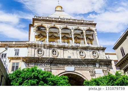 Famous image of the Porta Nuova in Palermo, Palermo, Sicily Famous image of the Porta Nuova in Palermo, Palermo, Sicily 131079739