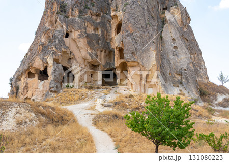 Volcanic rock formations landscape in Cappadocia, place of residence of ancient Christians Volcanic rock formations landscape in Cappadocia, place of residence of ancient Christians 131080223