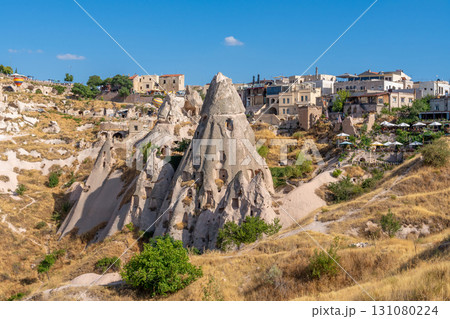 Volcanic rock formations landscape in Cappadocia, place of residence of ancient Christians 131080224