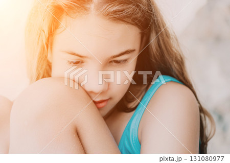 Portrait of a Young Girl With Sad Eyes 131080977