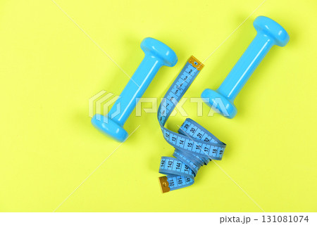 Shaping and fitness equipment. Sports and healthy lifestyle concept 131081074