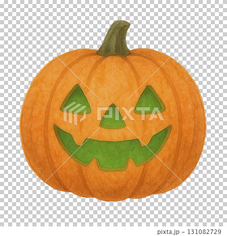 Halloween Jack-o'-lantern pumpkin illustration set (PNG cutout) 131082729