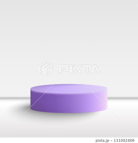 Elegant scene with a single cylindrical pedestal for your design. Eps 10 131082806