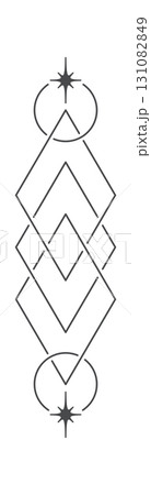 Vertical star ornamental y2k element 131082849