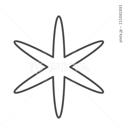 Black-and-white star shape y2k element 131082891