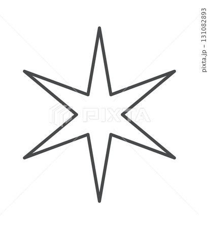 Outline star frame design element 131082893