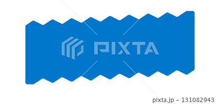 Sticker rippled edge cartoon design 131082943