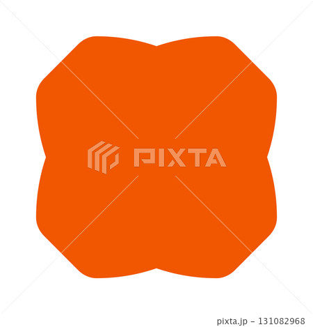 Blank sticker geometric flower shape 131082968