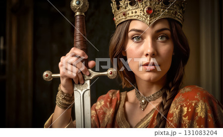 A high-born medieval princess is ready for war. Excalibur becomes the personification of royal virtue: wisdom, courage and protection of the weak. 131083204