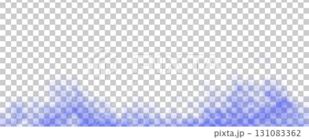 Blue smoke cloud isolated on transparent background template mockup for fire ash explosion cinematic atmosphere 131083362