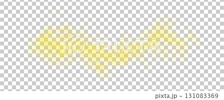 yellow smoke cloud on transparent background mockup template for overlay effects, atmospheric visuals or cinematic compositions 131083369