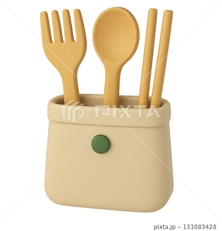 竹で作られた持ち運べるマイカトラリー 131083428