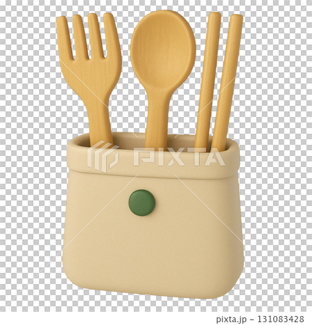 竹で作られた持ち運べるマイカトラリー 131083428