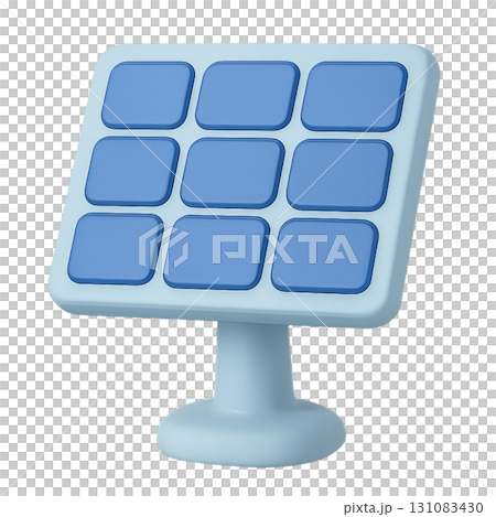 簡單的太陽能發電3D素材 131083430