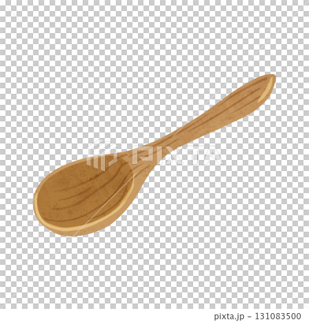 木匙水彩手繪插畫 131083500