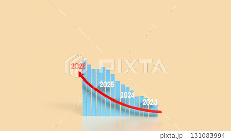 The 2026 Chart glow up for Business concept 3d Rendering. The 2026 Chart glow up for Business concept 3d Rendering. 131083994