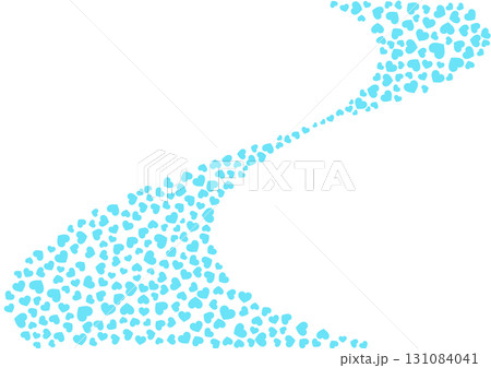 ハート柄の背景 水色系の単色 ハート ハート柄の背景 水色系の単色 ハート 131084041