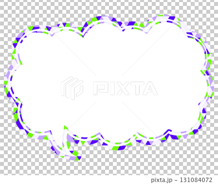 Stained glass style speech bubble, triangular pattern, elongated cloud shape Stained glass style speech bubble, triangular pattern, elongated cloud shape 131084072