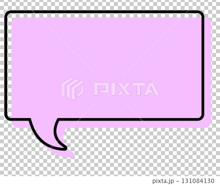 Simple speech bubble with misaligned lines - Rectangle Simple speech bubble with misaligned lines - Rectangle 131084130