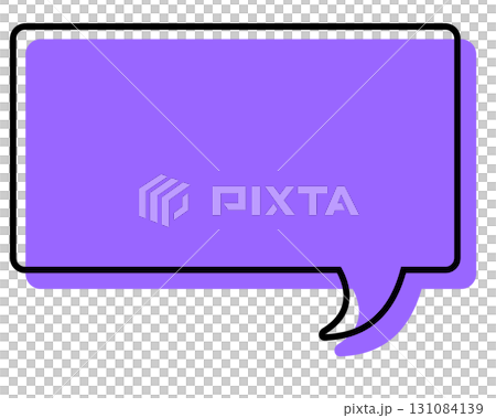 線條錯置的簡單對話泡泡 - 長方形 線條錯置的簡單對話泡泡 - 長方形 131084139