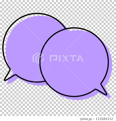Simple, misaligned speech bubbles, overlapping conversations Simple, misaligned speech bubbles, overlapping conversations 131084152