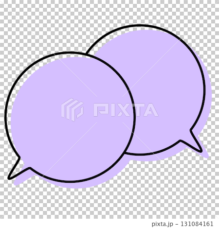 Simple, misaligned speech bubbles, overlapping conversations Simple, misaligned speech bubbles, overlapping conversations 131084161
