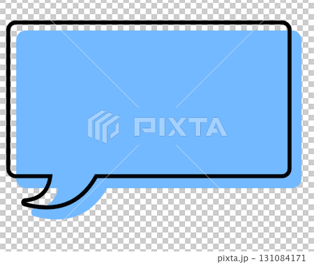 Simple speech bubble with misaligned lines - Rectangle 131084171