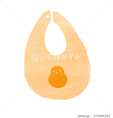 スタンプ風のよだれかけのイラスト 131084241