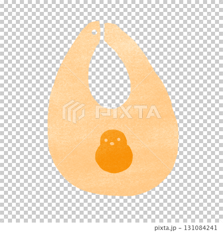 スタンプ風のよだれかけのイラスト 131084241
