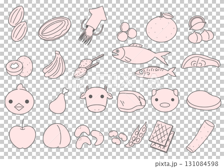 20個過敏相關物品圖示集① 20個過敏相關物品圖示集① 131084598