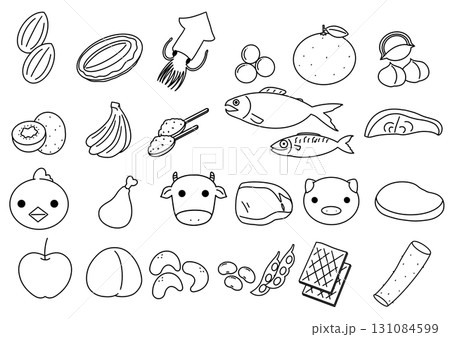 アレルギー準表示20品目のアイコンセット② アレルギー準表示20品目のアイコンセット② 131084599