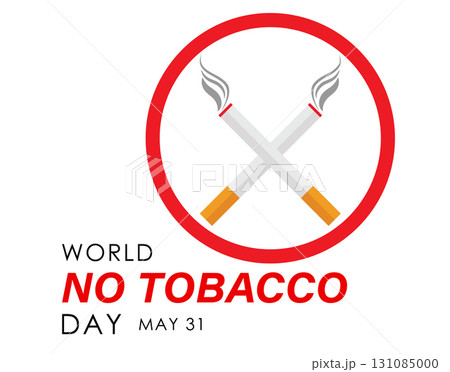 World No Tobacco Day Poster. Stop Smoking Banner, May 31. No Tobacco Poster. 131085000