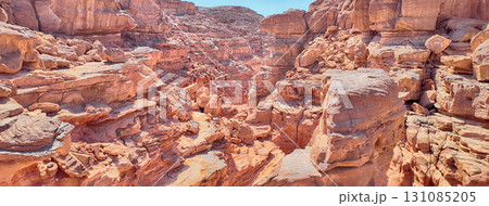 Scenic canyon landscape in the desert of South Sinai, Egypt Scenic canyon landscape in the desert of South Sinai, Egypt 131085205