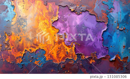 《AI画像》錆びた鉄板 131085306