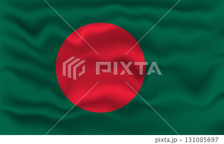 Detailed illustration of the Bangladesh flag, waving in the wind. Detailed illustration of the Bangladesh flag, waving in the wind. 131085697