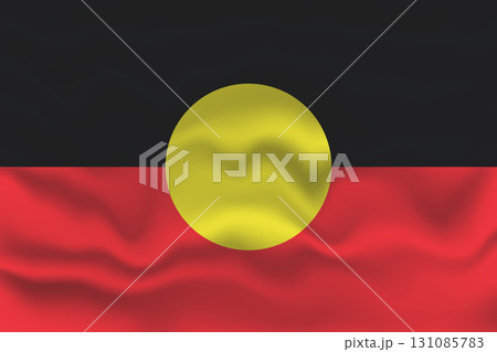 The Aboriginal Flag of Australia, showcasing national pride and cultural significance. 131085783