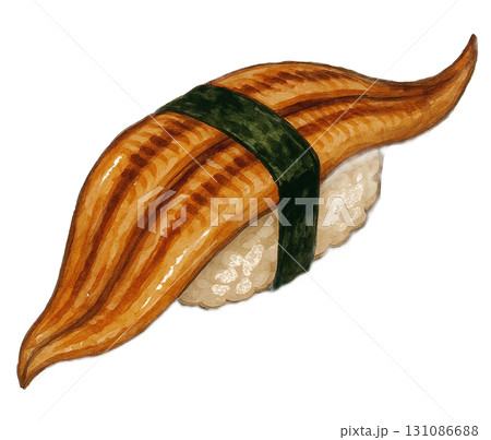 あなごの握り寿司(1貫)のイラスト 131086688