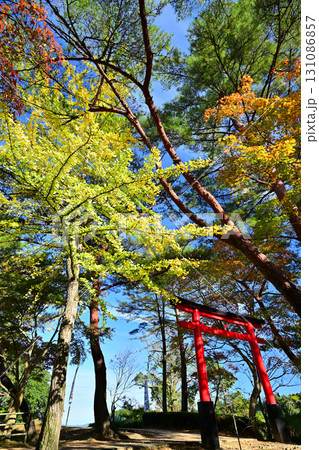 縁結びの神社と秋の景色 縁結びの神社と秋の景色 131086857