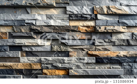 《AI画像》モダンでおしゃれな石材の外壁 《AI画像》モダンでおしゃれな石材の外壁 131086934