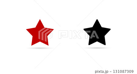 Star vector shape icons, isolated on a white background. Star vector shape icons, isolated on a white background. 131087309