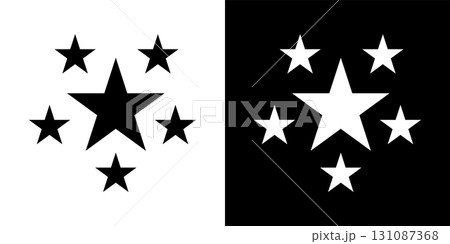 Star Shapes Isolated on Background. Star Icon Flat Style. Star Sign. 131087368