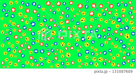 Social Media Engagement Pattern with Emojis and Likes. Social Media Engagement Pattern with Emojis and Likes. 131087689
